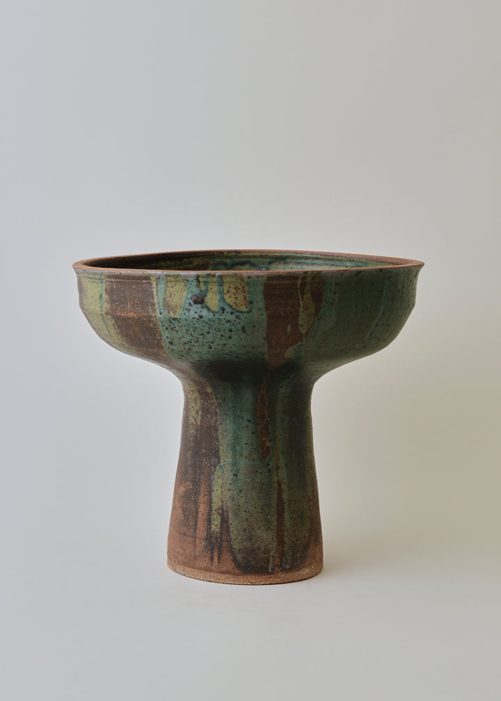 Elevated Bowl in Lichen - Victoria Morris Pottery