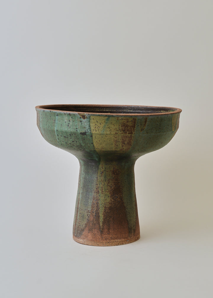 Elevated Bowl in Lichen - Victoria Morris Pottery