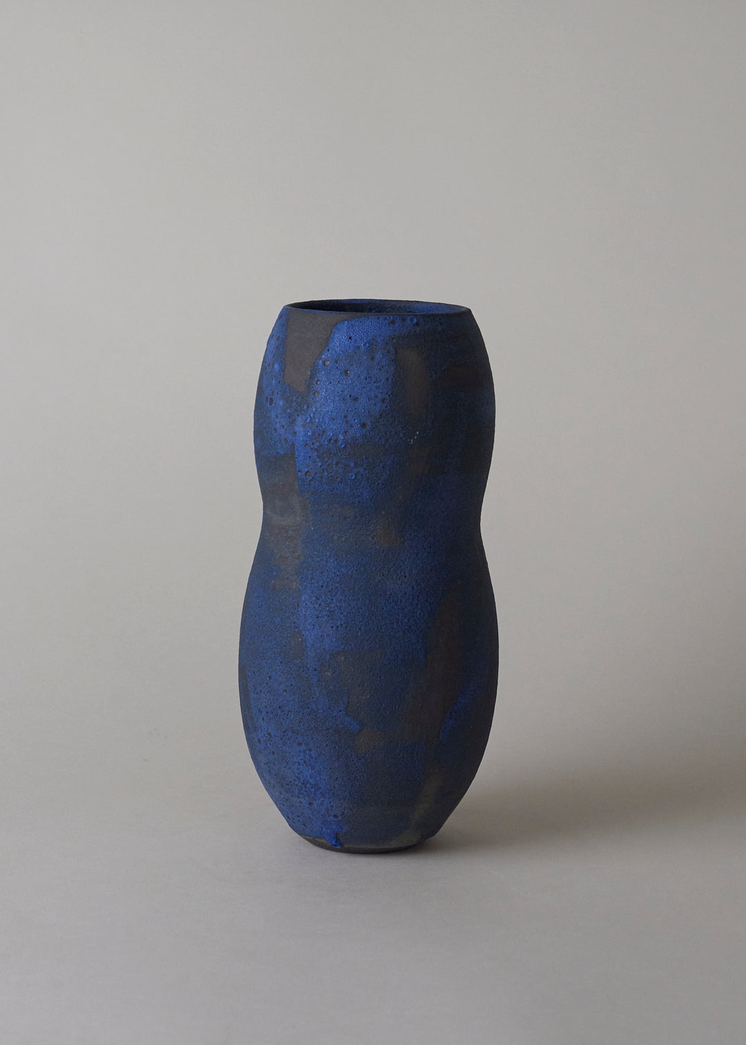 Small Gourd Series Vase no. 4 in Brushed Cobalt - Victoria Morris Pottery