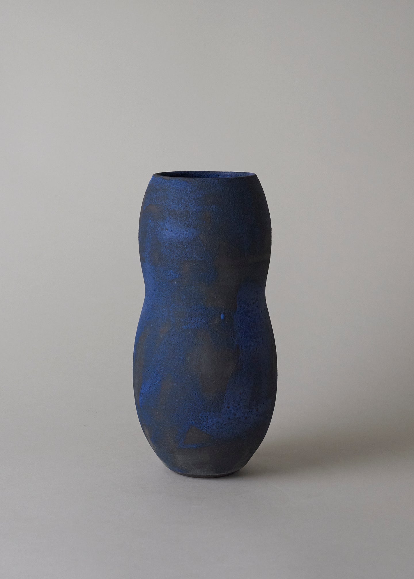 Small Gourd Series Vase no. 4 in Brushed Cobalt - Victoria Morris Pottery