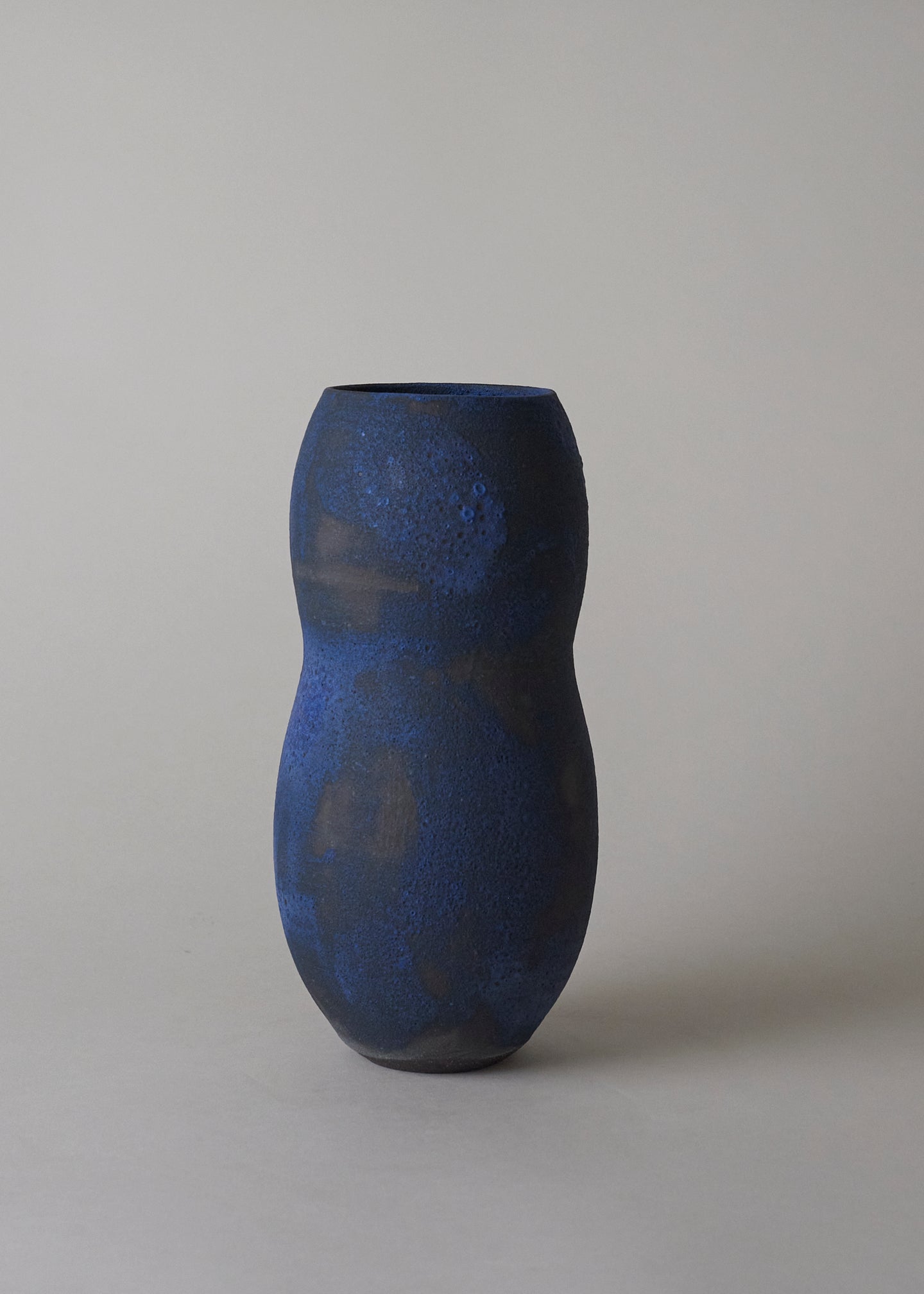 Small Gourd Series Vase no. 4 in Brushed Cobalt - Victoria Morris Pottery