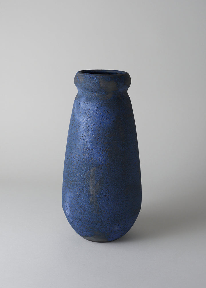 Gourd Series Vase in Brushed Cobalt - Victoria Morris Pottery