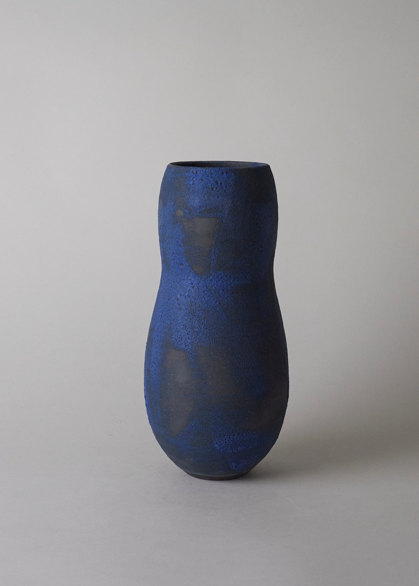 Gourd Series Vase no. 4 in Brushed Cobalt - Victoria Morris Pottery