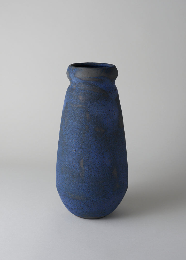 Gourd Series Vase in Brushed Cobalt - Victoria Morris Pottery