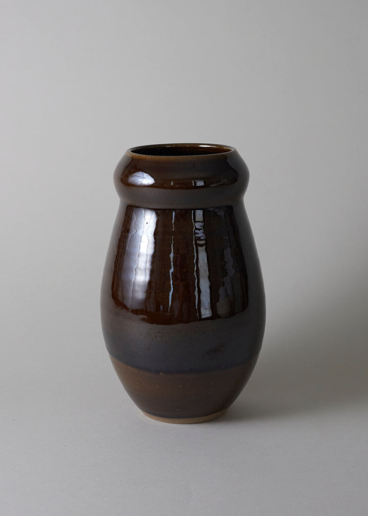 Gourd Series Vase in Dark Amber - Victoria Morris Pottery