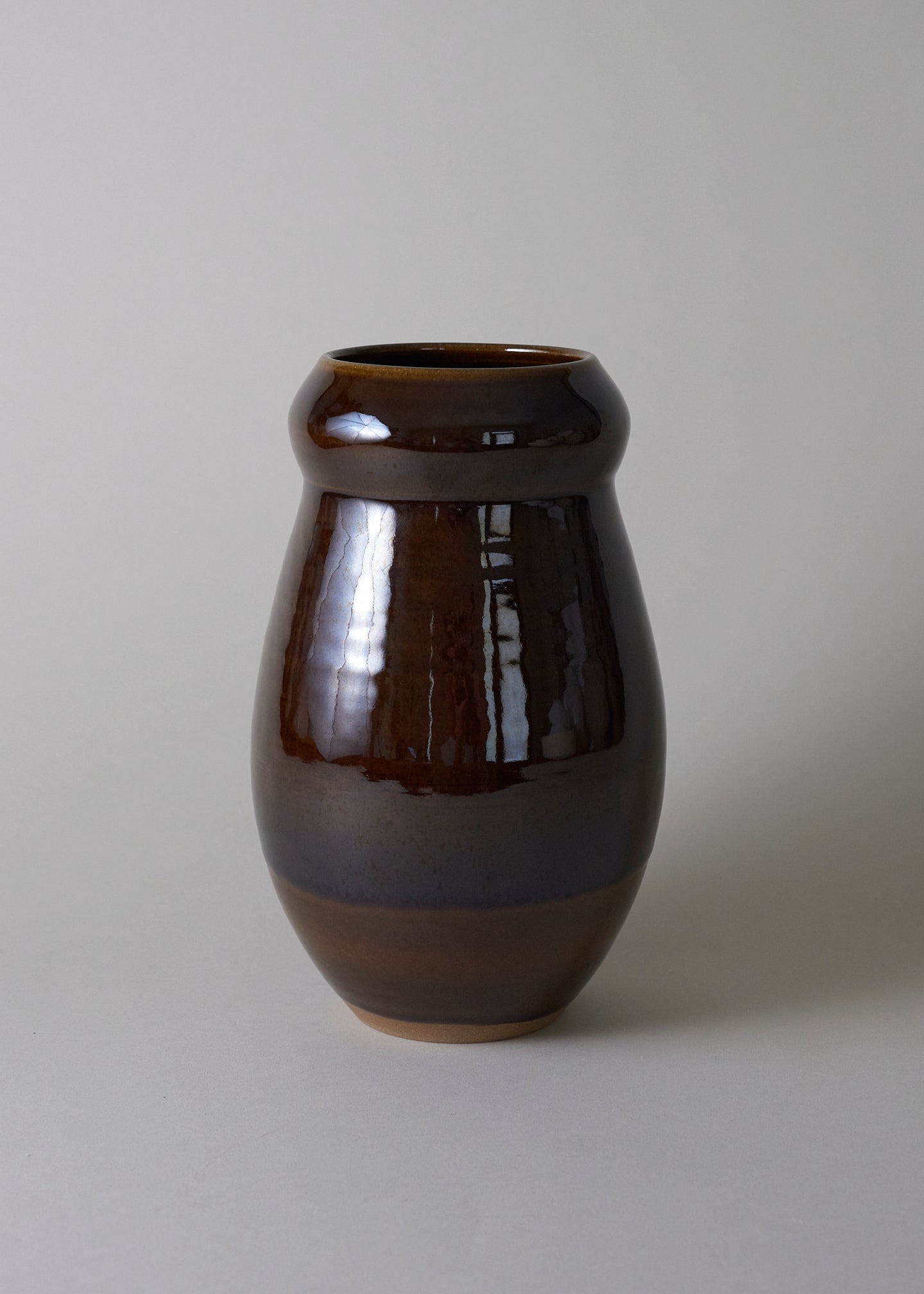 Gourd Series Vase in Dark Amber - Victoria Morris Pottery