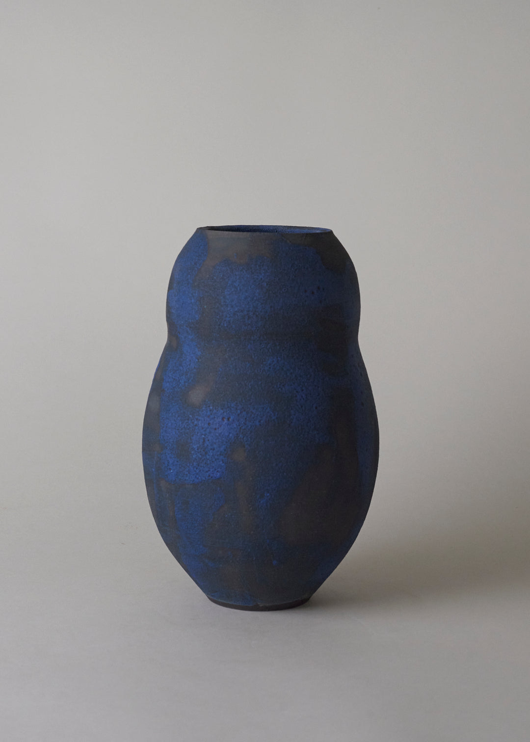 Gourd Vase in Brushed Cobalt - Victoria Morris Pottery