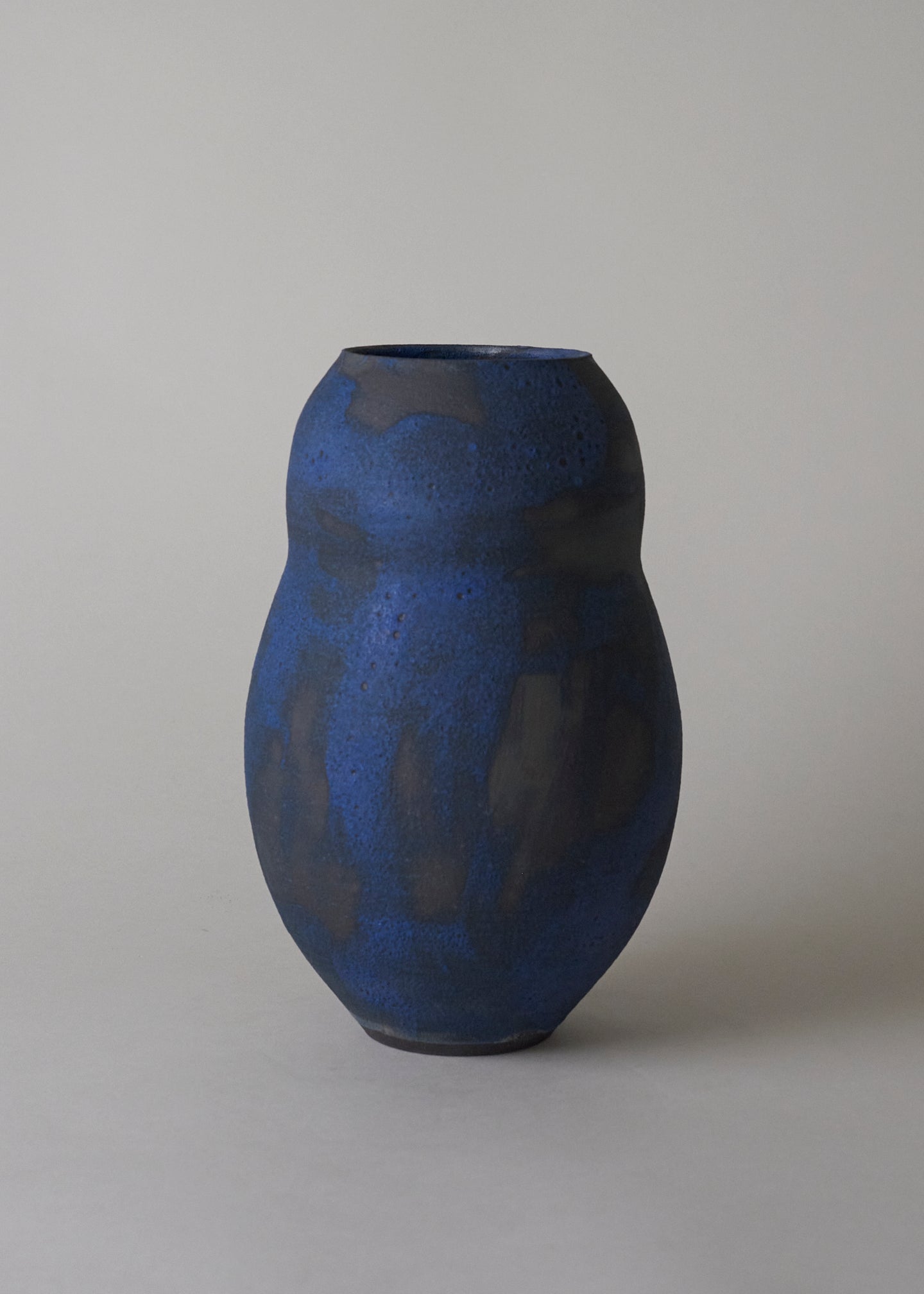 Gourd Vase in Brushed Cobalt - Victoria Morris Pottery