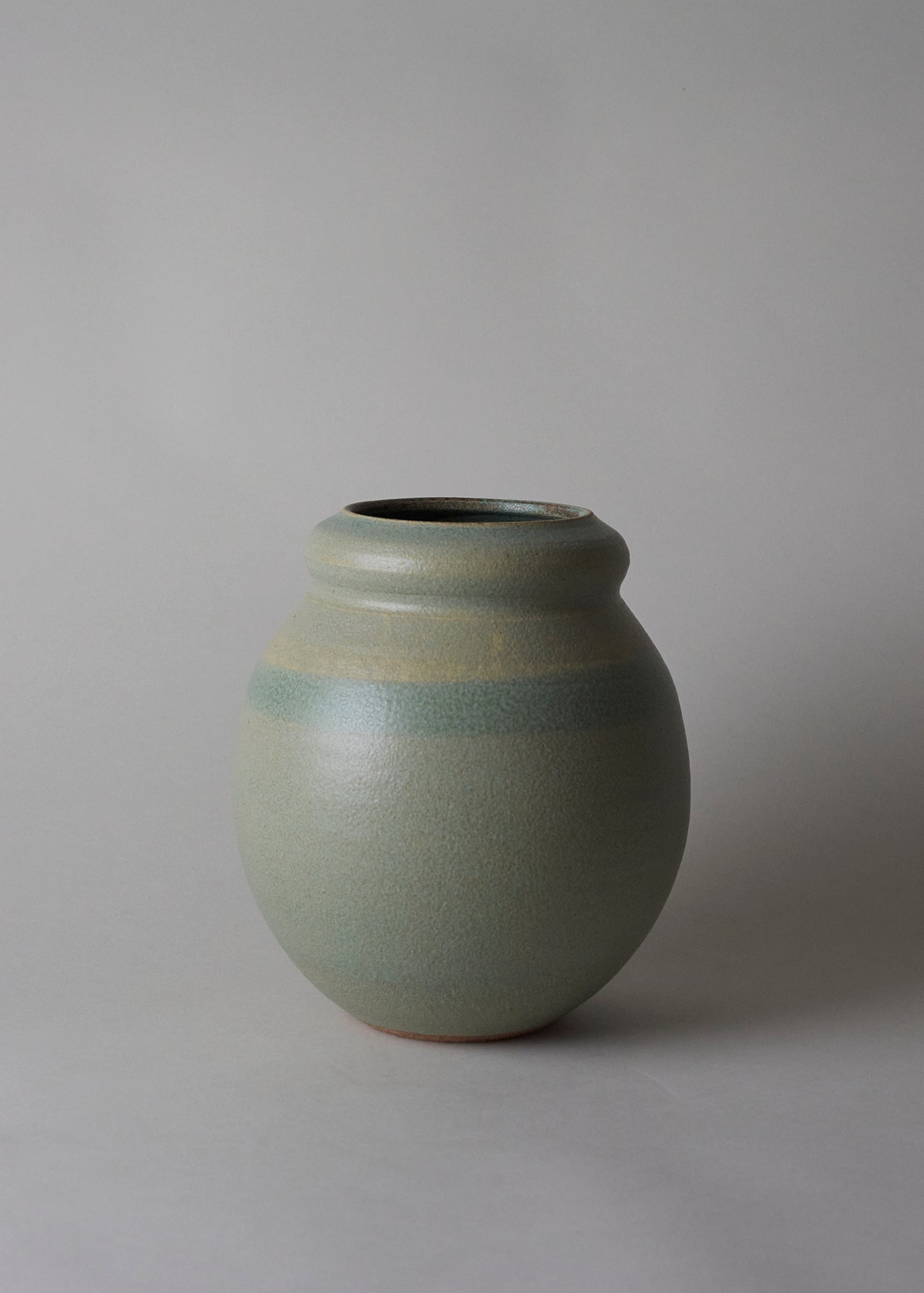 Rounded Gourd Vase in Copper Green - Victoria Morris Pottery