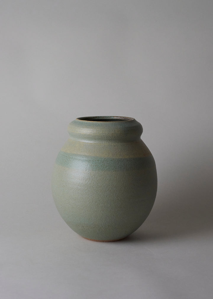 Rounded Gourd Vase in Copper Green - Victoria Morris Pottery