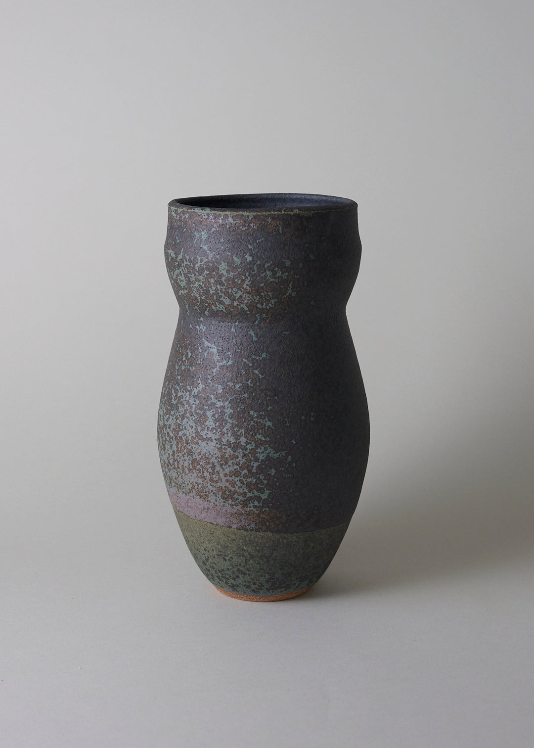 Gourd Series Vase in Lichen - Victoria Morris Pottery