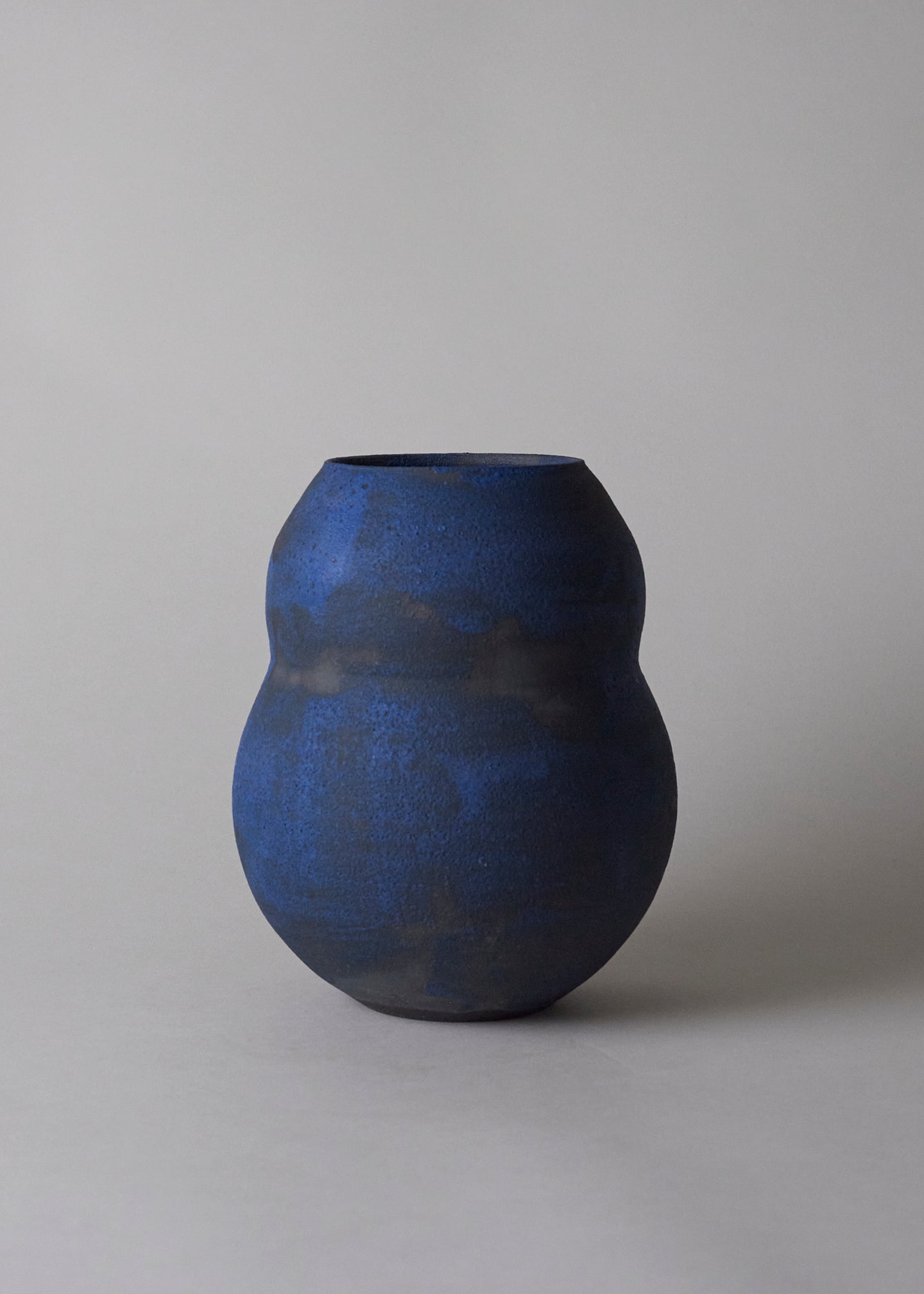 Small Gourd Vase in Brushed Cobalt - Victoria Morris Pottery