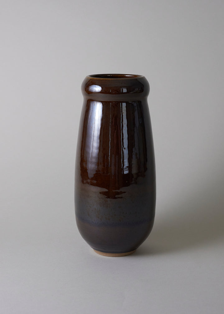 Gourd Series Vase No. 3 in Dark Amber - Victoria Morris Pottery