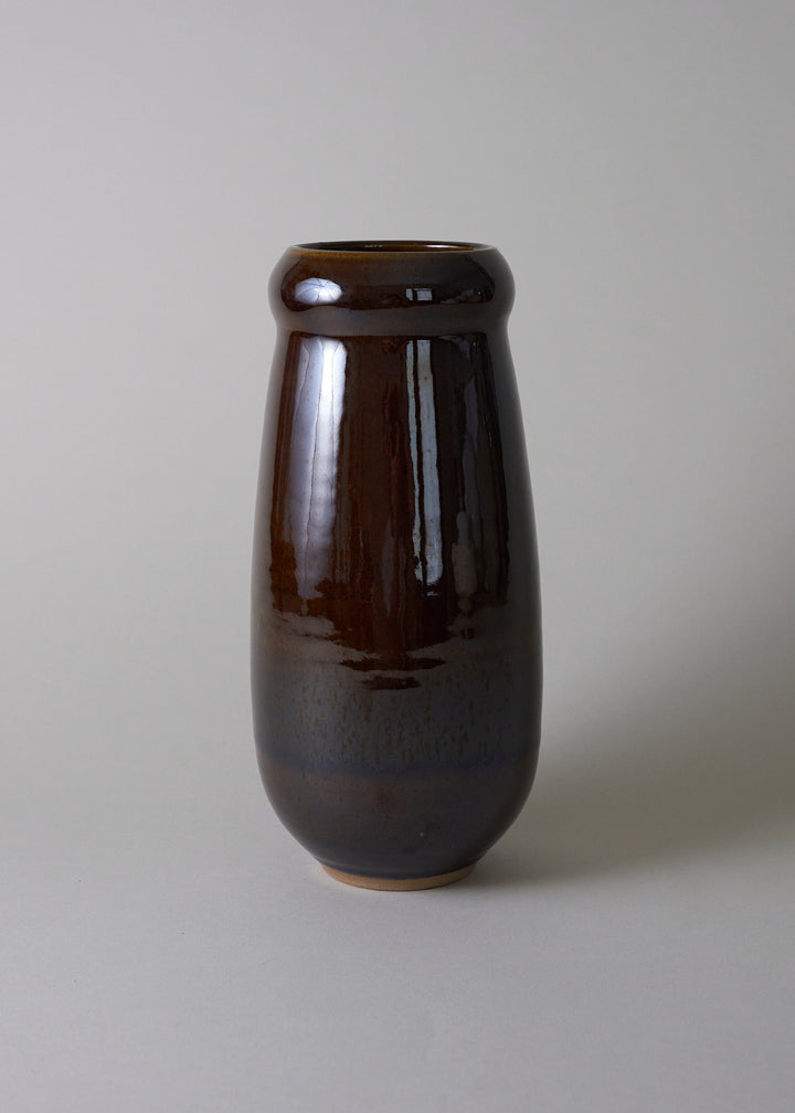 Gourd Series Vase No. 3 in Dark Amber - Victoria Morris Pottery