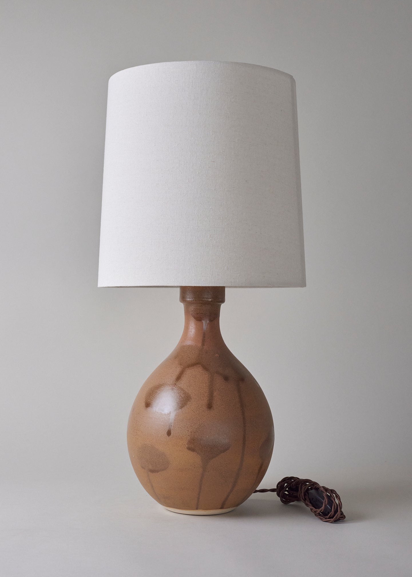 Large Iris Lamp in Splashed Honey - Limited Edition - Victoria Morris Pottery