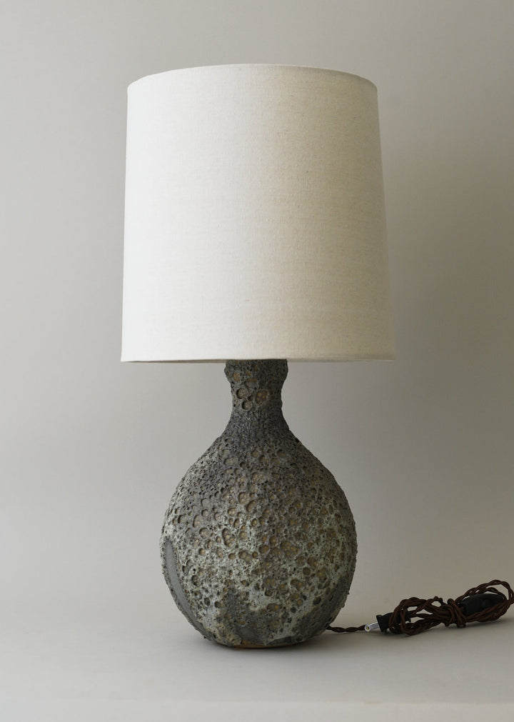 Large Iris Lamp in Poured Sea Foam - Victoria Morris Pottery