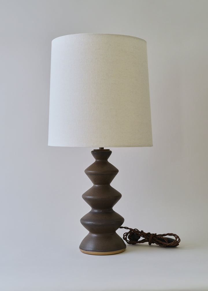 Kuba Lamp in Walnut - Victoria Morris Pottery