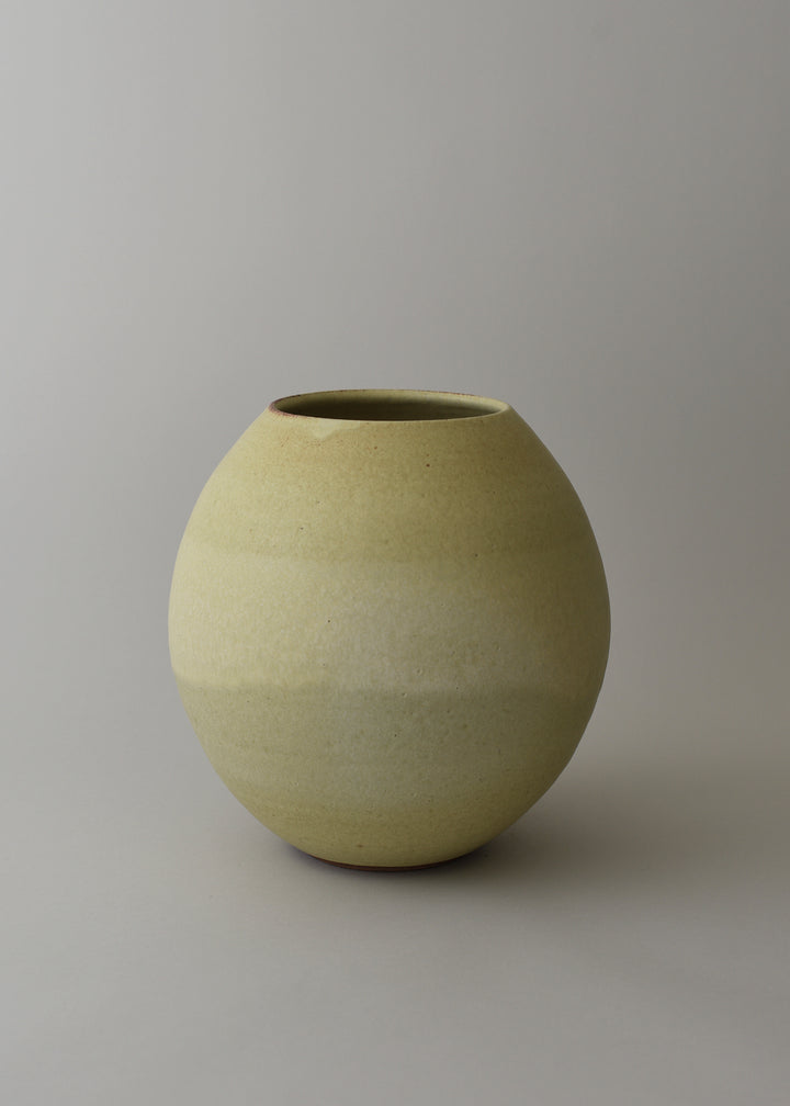 Large Orb Vase in Ochre - Victoria Morris Pottery