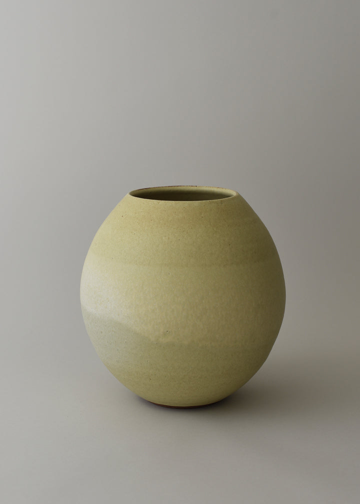 Large Orb Vase in Ochre - Victoria Morris Pottery