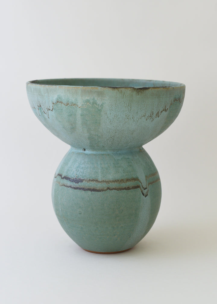 Large Aeolus Vase in Bronzed Jade - Victoria Morris Pottery