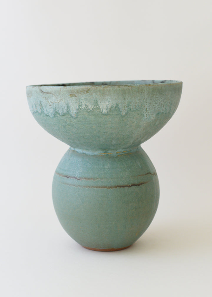 Large Aeolus Vase in Bronzed Jade - Victoria Morris Pottery