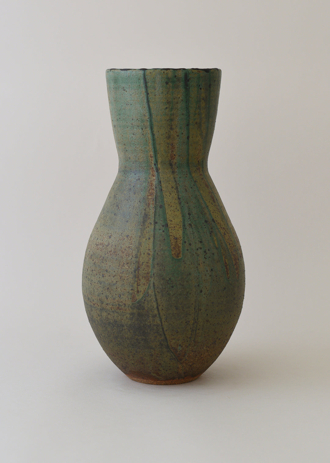 Large Deco Series Vase in Lichen - Victoria Morris Pottery
