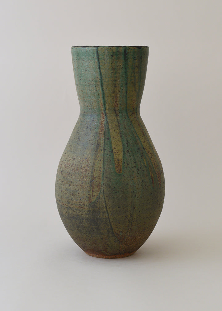 Large Deco Series Vase in Lichen - Victoria Morris Pottery