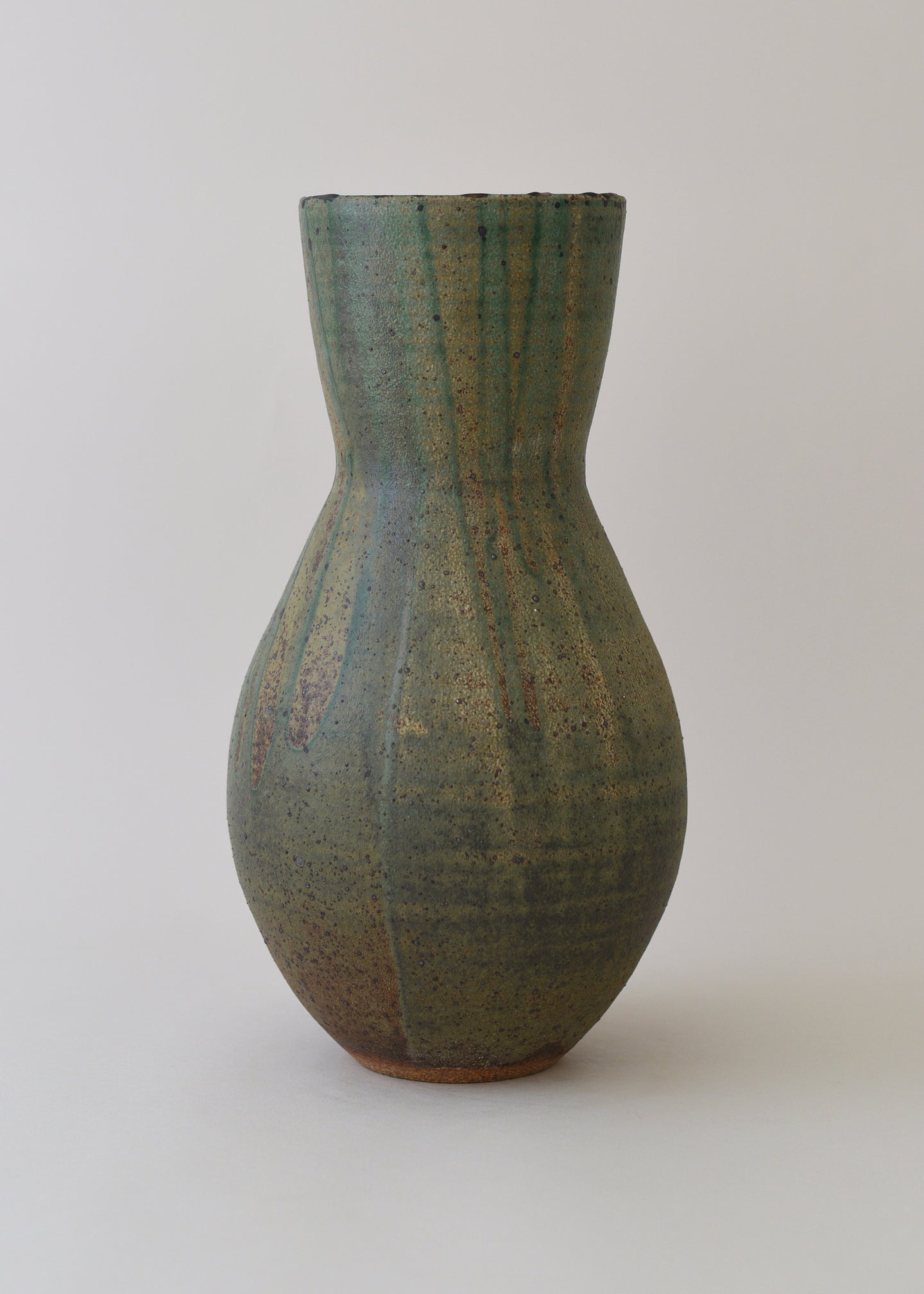 Large Deco Series Vase in Lichen - Victoria Morris Pottery