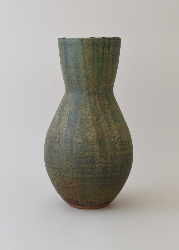 Large Deco Series Vase in Lichen - Victoria Morris Pottery