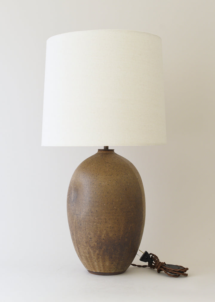 Large Oval Dimple Lamp in Sable - Limited Edition - Victoria Morris Pottery