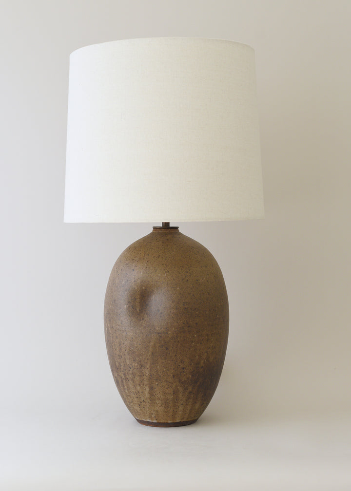 Large Oval Dimple Lamp in Sable - Limited Edition - Victoria Morris Pottery