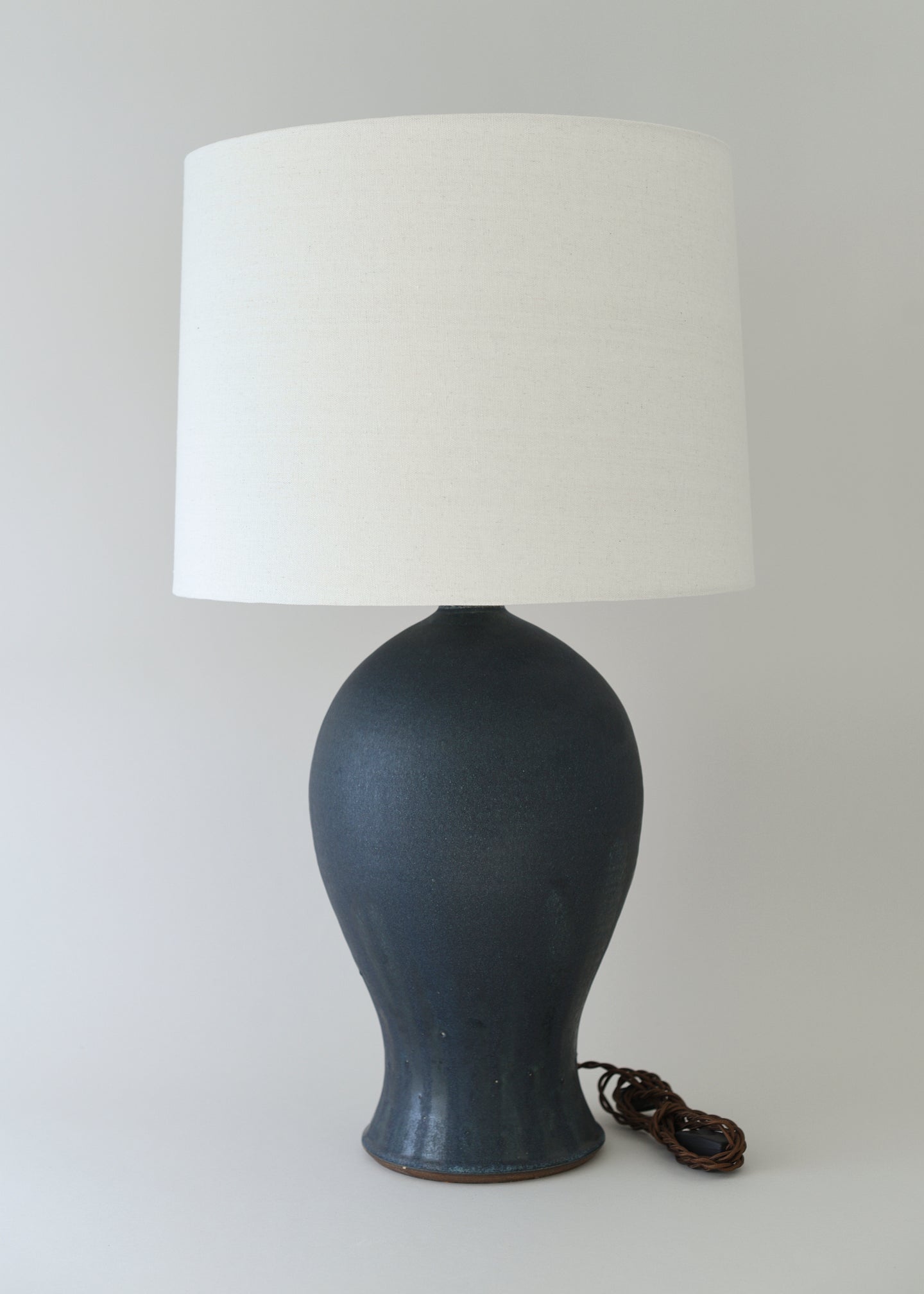 Large Laura Lamp in Poured Ink - Victoria Morris Pottery