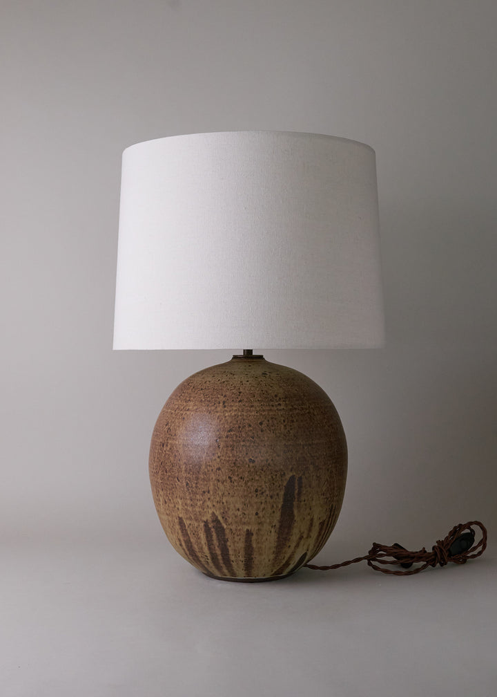 Large Orb Lamp in Live Oak - Victoria Morris Pottery