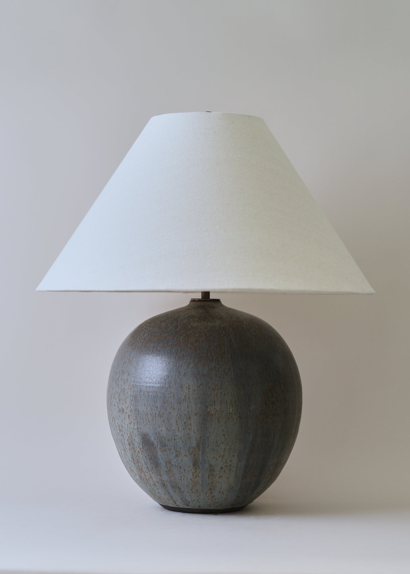 Large Orb Lamp in Pond with Empire Shade - Victoria Morris Pottery