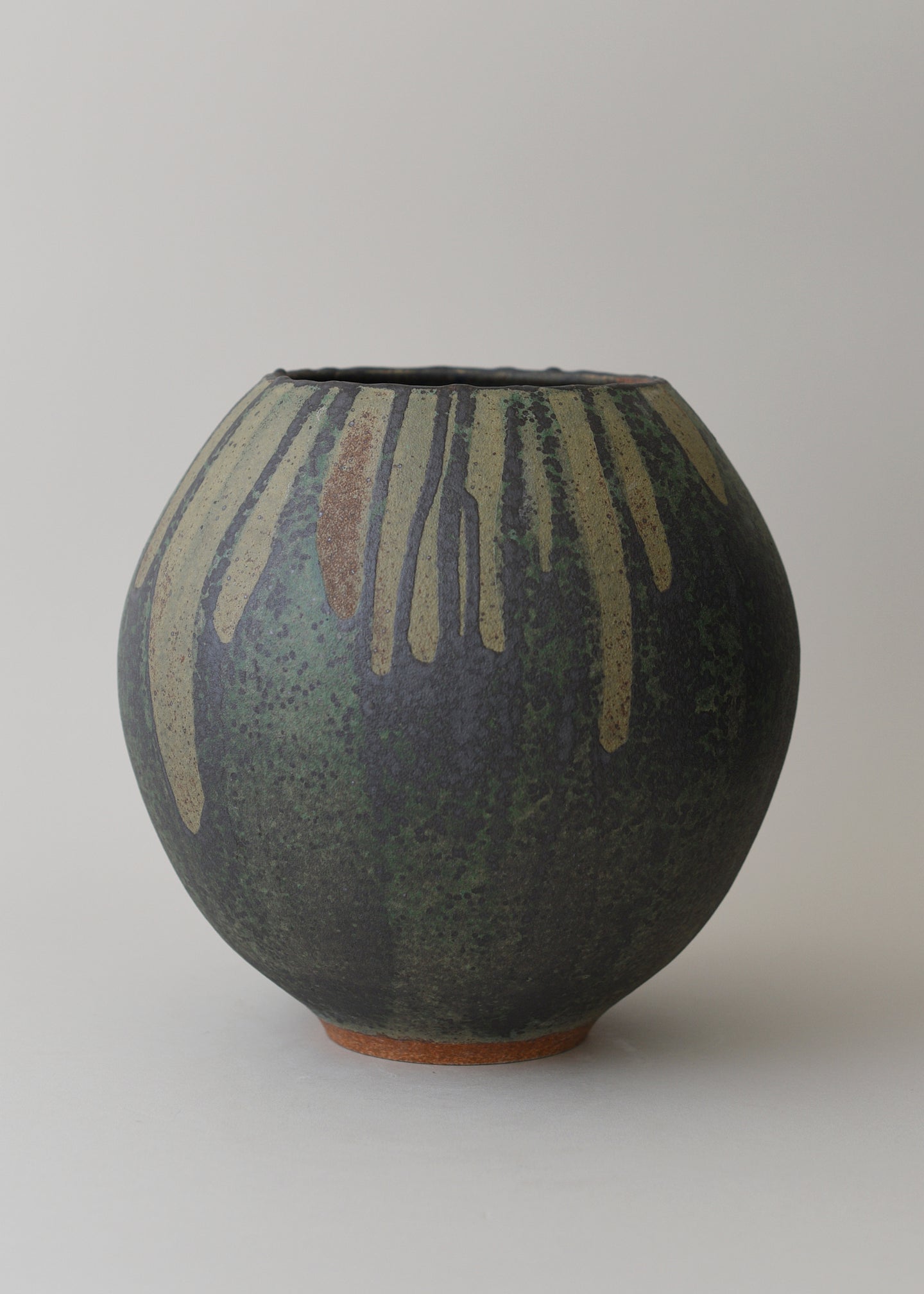 Large Orb Vase in Lichen - Victoria Morris Pottery