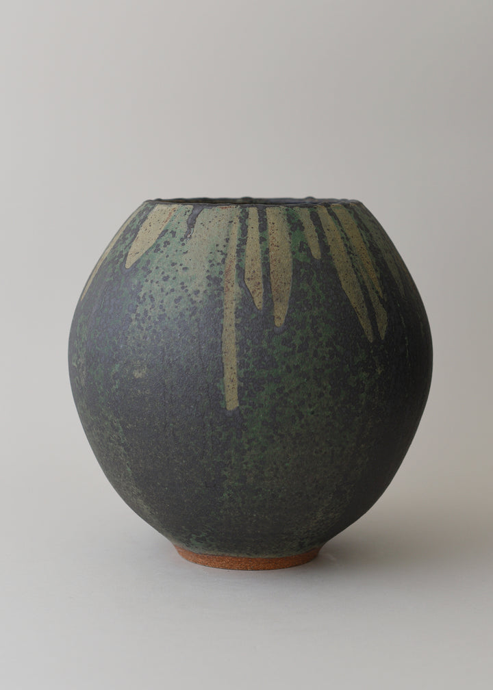 Large Orb Vase in Lichen - Victoria Morris Pottery