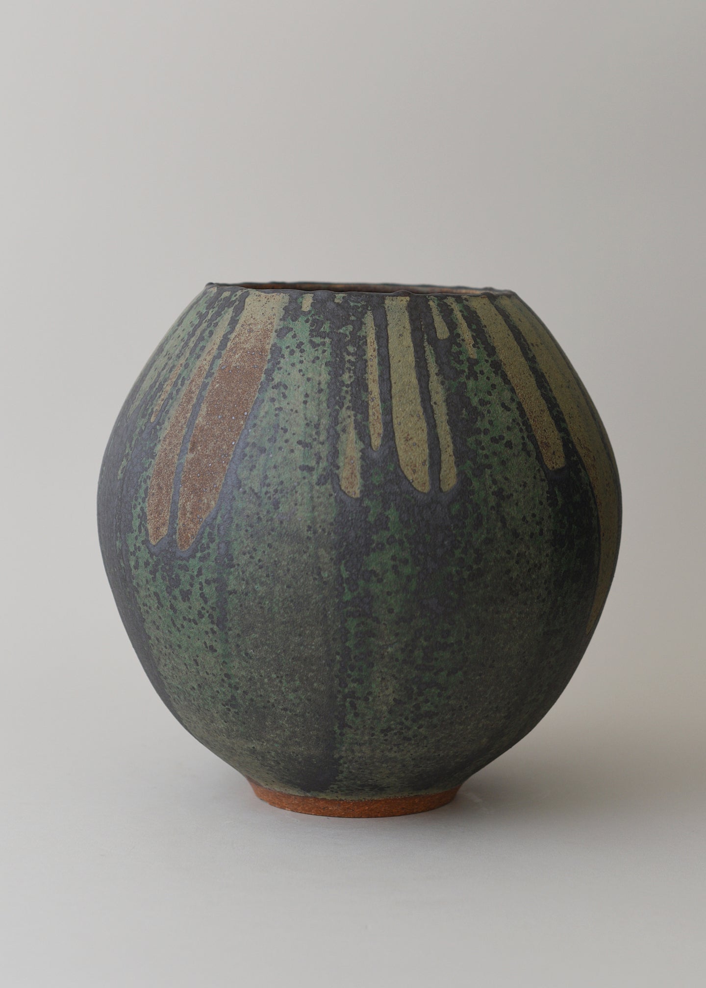 Large Orb Vase in Lichen - Victoria Morris Pottery