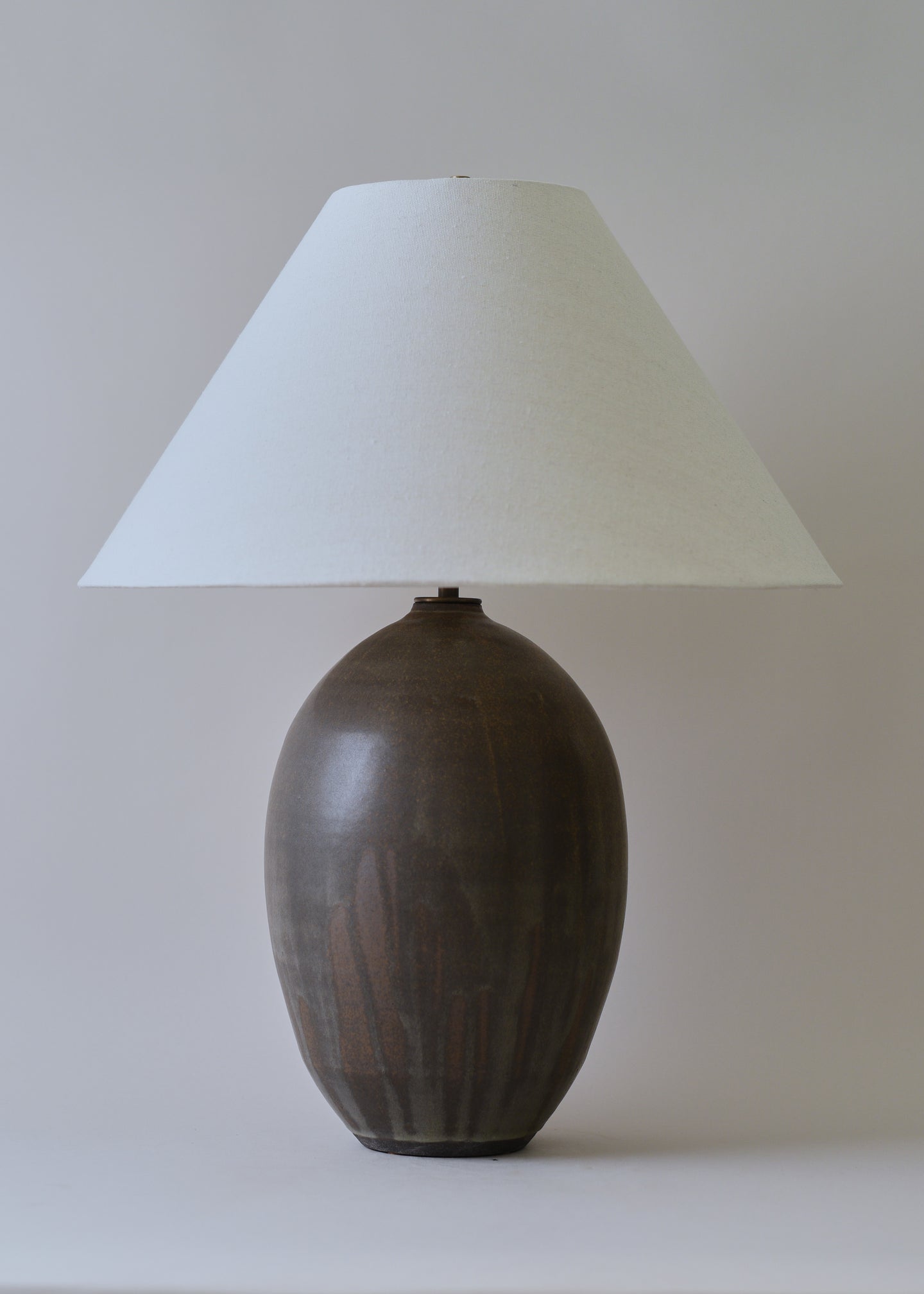Large Oval Lamp in Hazel - Victoria Morris Pottery
