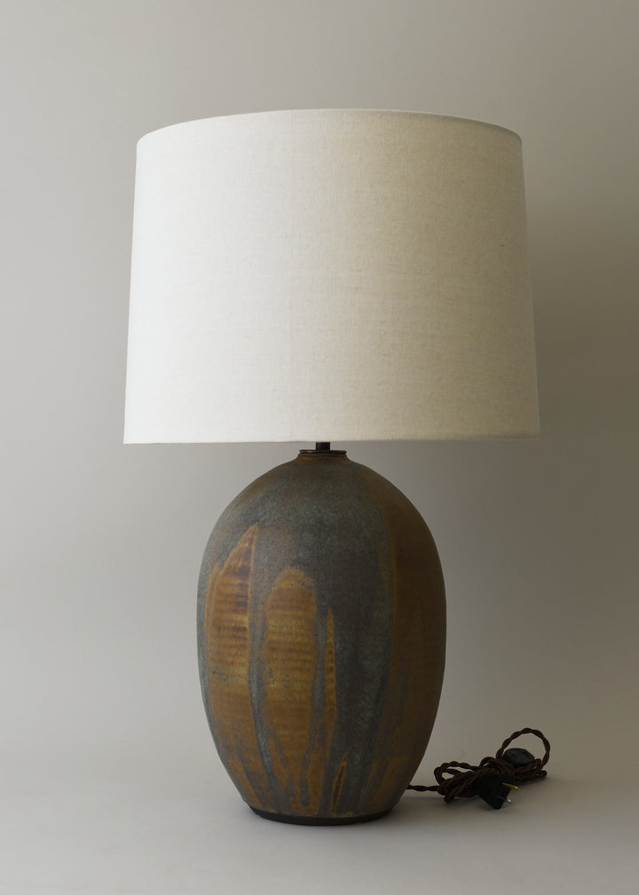 Large Oval Lamp in Hazel - Victoria Morris Pottery