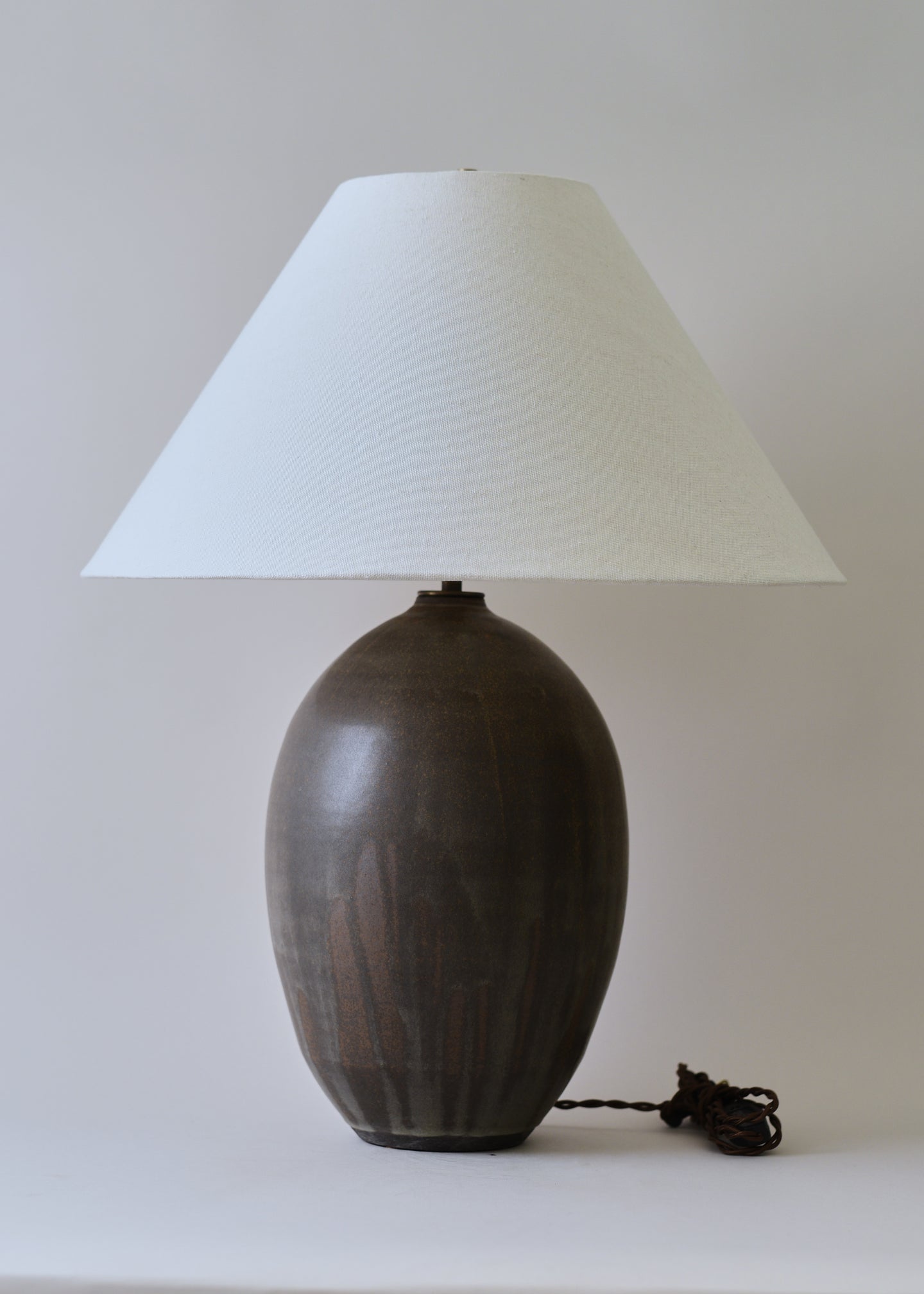 Large Oval Lamp in Hazel - Victoria Morris Pottery