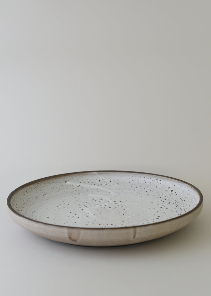 Large Platter in Poured White - Victoria Morris Pottery