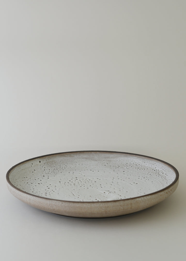 Large Platter in Poured White - Victoria Morris Pottery