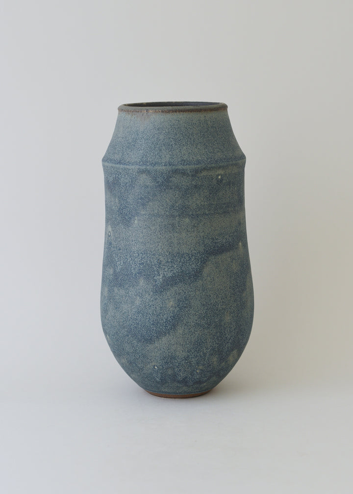 Large Ridge Vase in Bronzed Ink - Victoria Morris Pottery