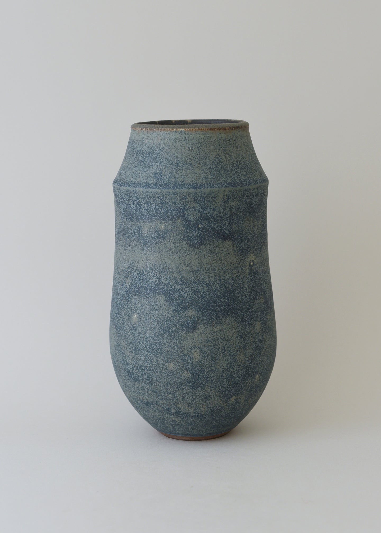 Large Ridge Vase in Bronzed Ink - Victoria Morris Pottery