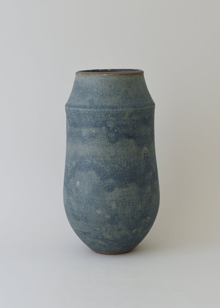 Large Ridge Vase in Bronzed Ink - Victoria Morris Pottery