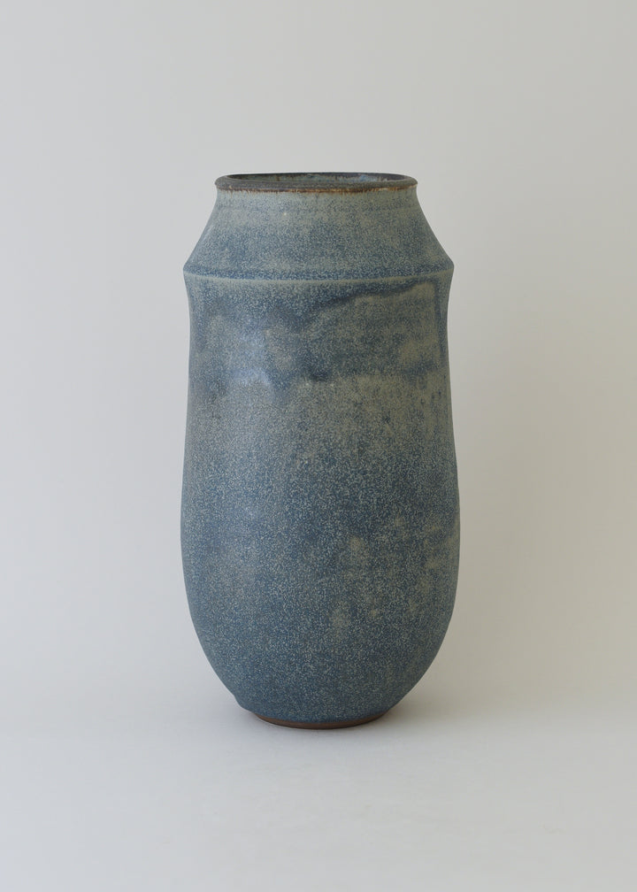 Tall Ridge Vase in Bronzed Ink - Victoria Morris Pottery