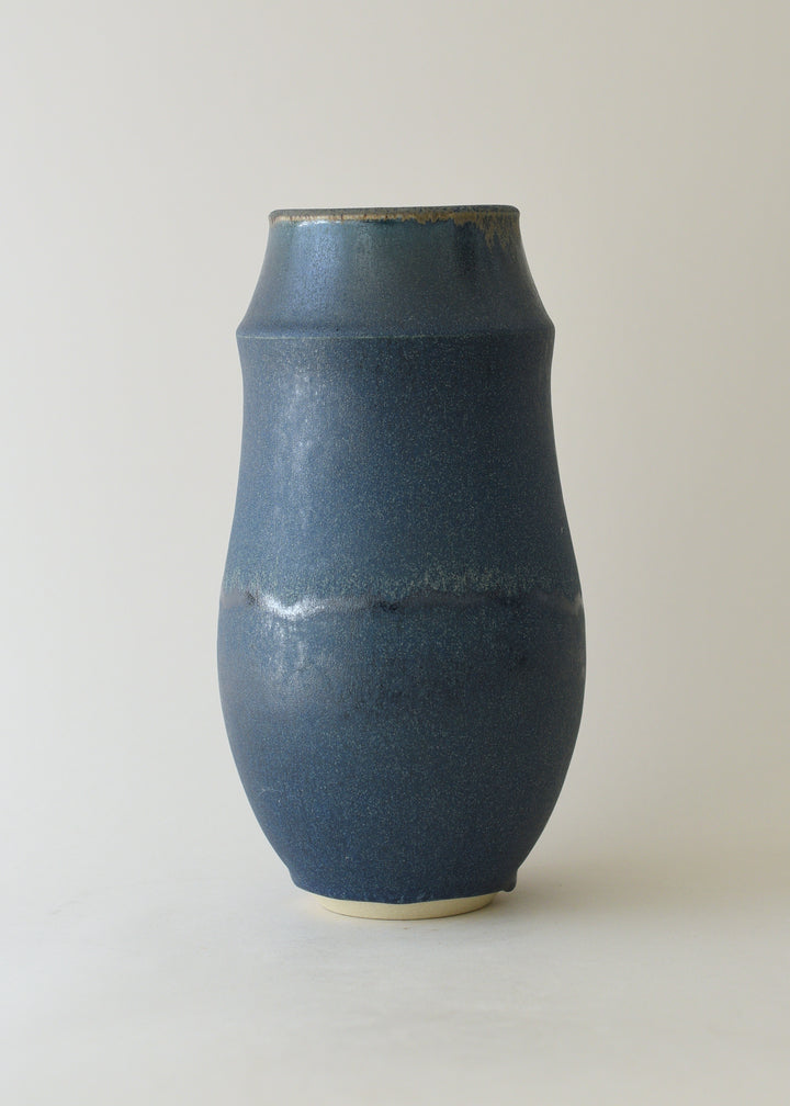 Large Ridge Vase in Bronzed Ink - Victoria Morris Pottery