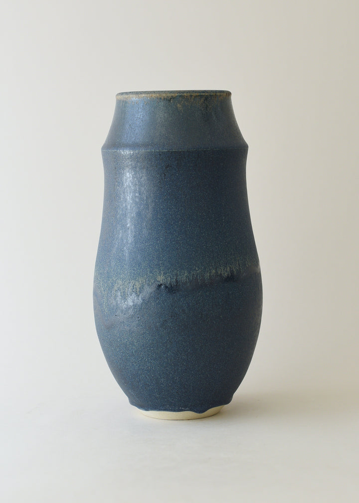 Large Ridge Vase in Bronzed Ink - Victoria Morris Pottery
