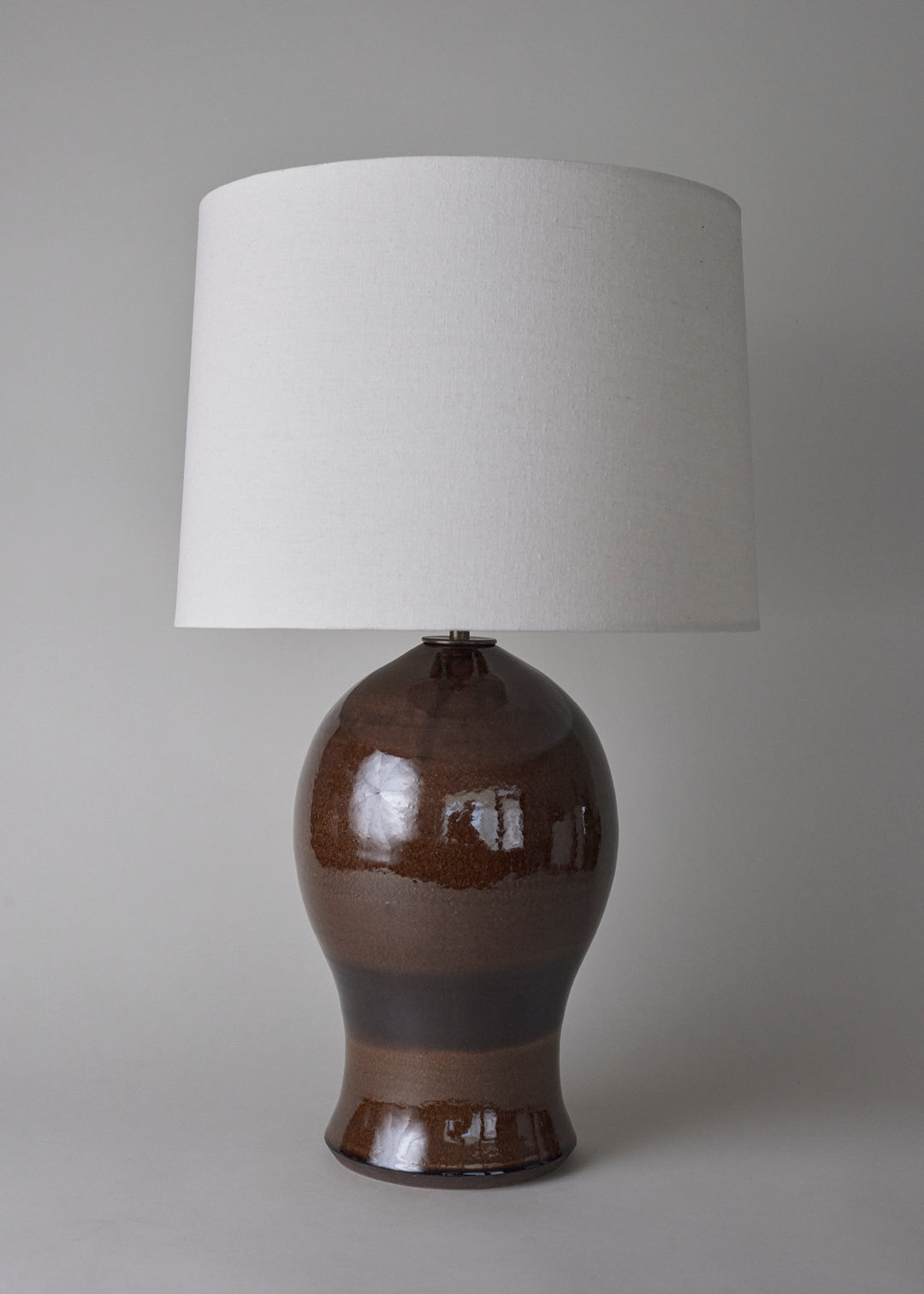 Large Laura Lamp in Dark Amber - Victoria Morris Pottery