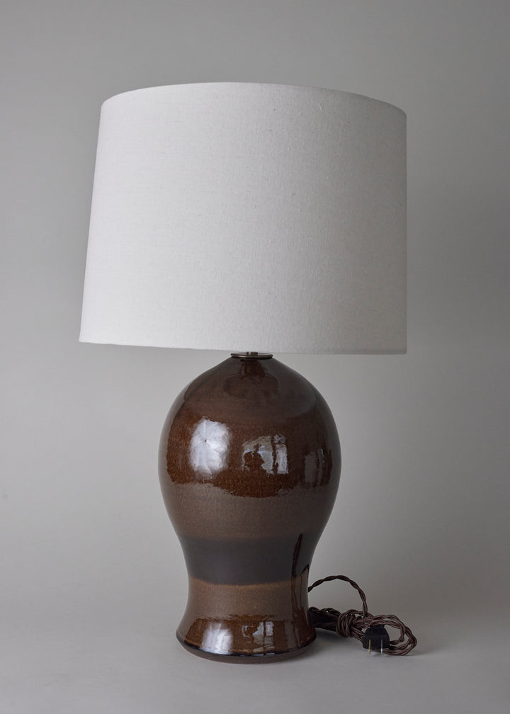 Large Laura Lamp in Dark Amber - Victoria Morris Pottery